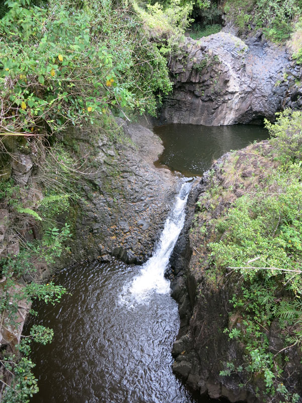 One of the smaller waterfalls on Maui's Pipiwai Trail